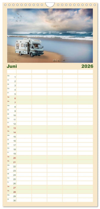 Camping macht glücklich! (CALVENDO Familienplaner 2026)