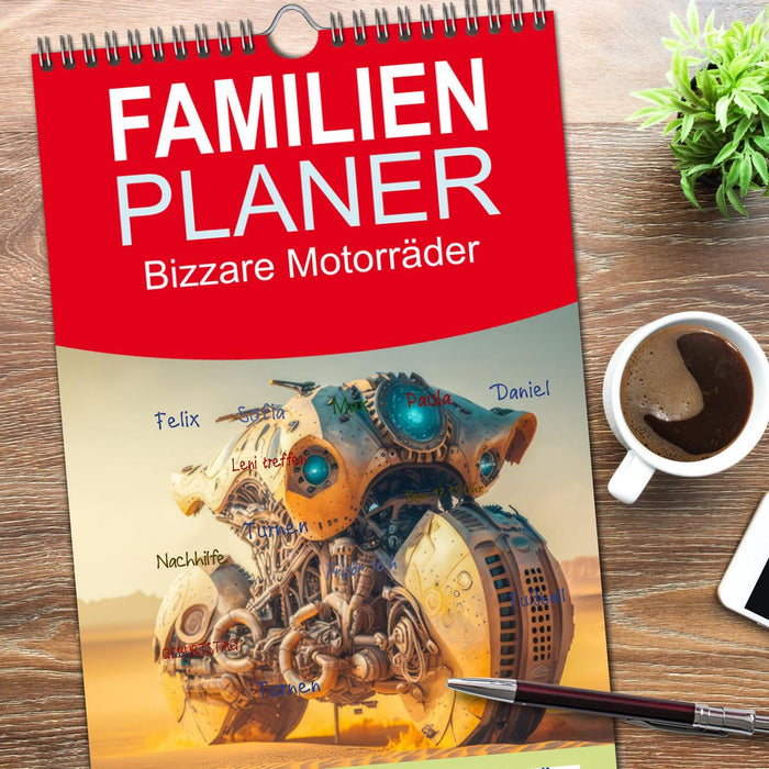 Bizzare Motorräder (CALVENDO Familienplaner 2026)