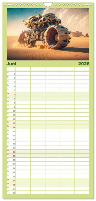 Bizzare Motorräder (CALVENDO Familienplaner 2026)