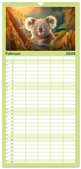 Im Paradies der Tiere (CALVENDO Familienplaner 2026)