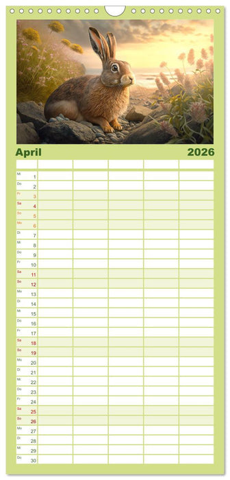 Im Paradies der Tiere (CALVENDO Familienplaner 2026)