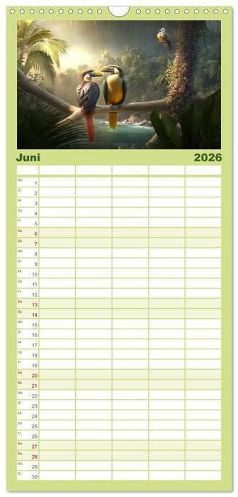 Im Paradies der Tiere (CALVENDO Familienplaner 2026)