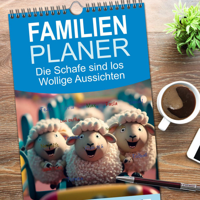 Die Schafe sind los Wollige Aussichten (CALVENDO Familienplaner 2026)