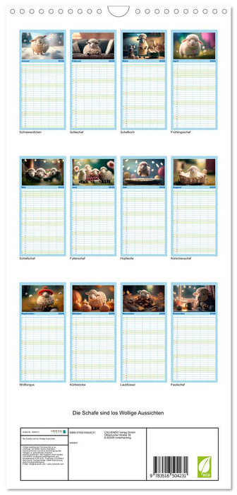 Die Schafe sind los Wollige Aussichten (CALVENDO Familienplaner 2026)