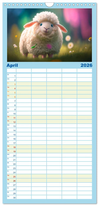 Die Schafe sind los Wollige Aussichten (CALVENDO Familienplaner 2026)
