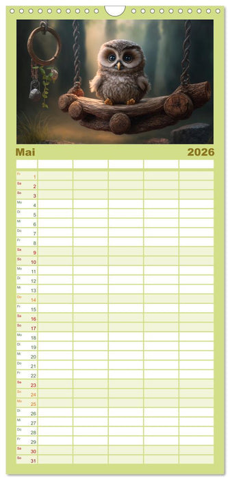 Eule gut... alles gut! (CALVENDO Familienplaner 2026)