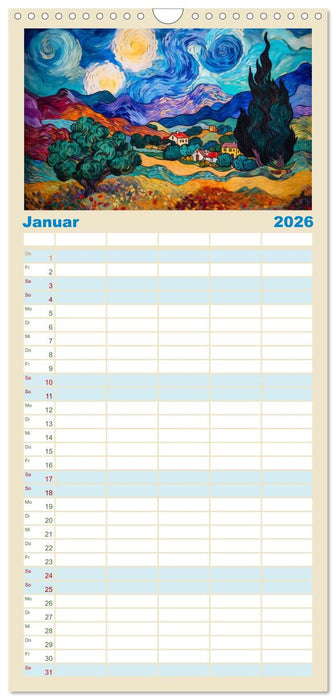 Im Stil der großen Meister (CALVENDO Familienplaner 2026)