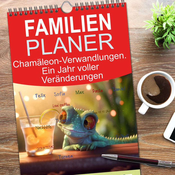 Chamäleon-Verwandlungen. Ein Jahr voller Veränderungen (CALVENDO Familienplaner 2026)