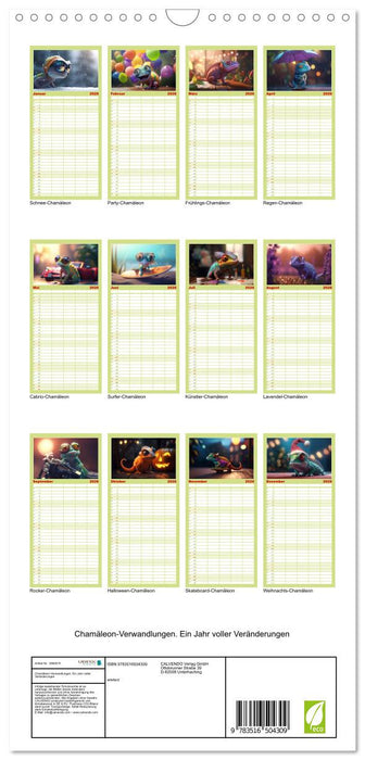 Chamäleon-Verwandlungen. Ein Jahr voller Veränderungen (CALVENDO Familienplaner 2026)