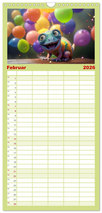 Chamäleon-Verwandlungen. Ein Jahr voller Veränderungen (CALVENDO Familienplaner 2026)