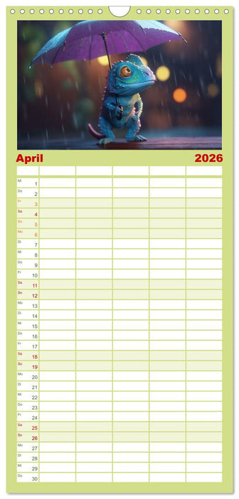 Chamäleon-Verwandlungen. Ein Jahr voller Veränderungen (CALVENDO Familienplaner 2026)