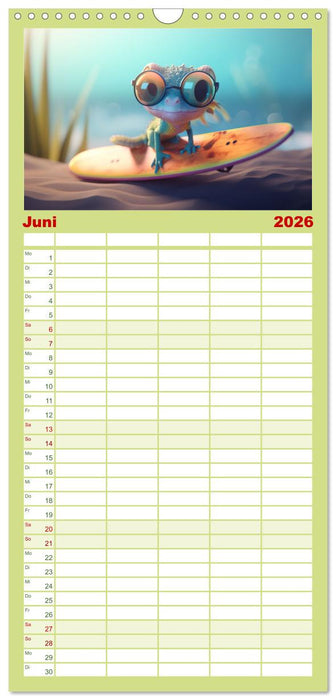 Chamäleon-Verwandlungen. Ein Jahr voller Veränderungen (CALVENDO Familienplaner 2026)