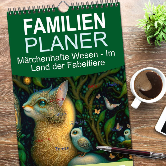Märchenhafte Wesen - Im Land der Fabeltiere (CALVENDO Familienplaner 2026)