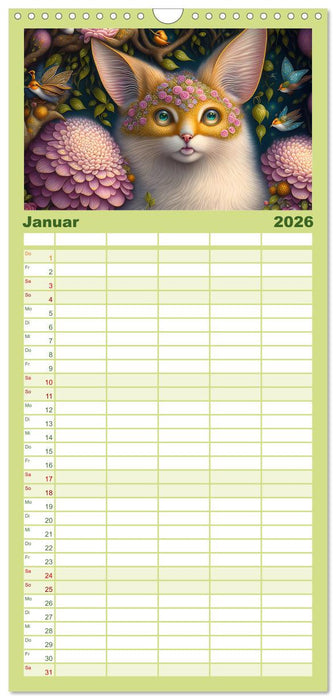 Märchenhafte Wesen - Im Land der Fabeltiere (CALVENDO Familienplaner 2026)