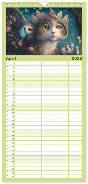 Märchenhafte Wesen - Im Land der Fabeltiere (CALVENDO Familienplaner 2026)