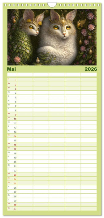 Märchenhafte Wesen - Im Land der Fabeltiere (CALVENDO Familienplaner 2026)