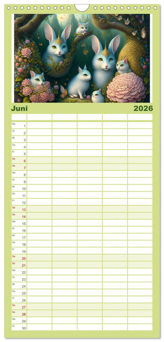 Märchenhafte Wesen - Im Land der Fabeltiere (CALVENDO Familienplaner 2026)