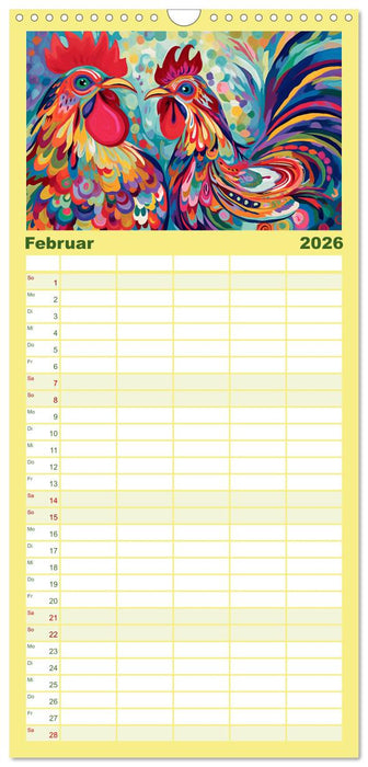 Flieg und trag die Farben ins Licht (CALVENDO Familienplaner 2026)