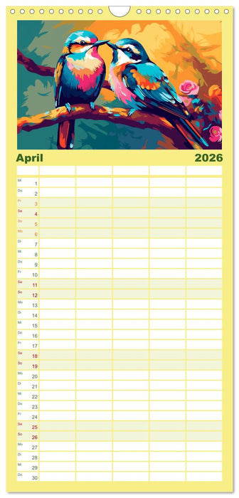 Flieg und trag die Farben ins Licht (CALVENDO Familienplaner 2026)