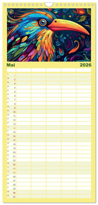 Flieg und trag die Farben ins Licht (CALVENDO Familienplaner 2026)