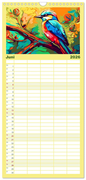 Flieg und trag die Farben ins Licht (CALVENDO Familienplaner 2026)