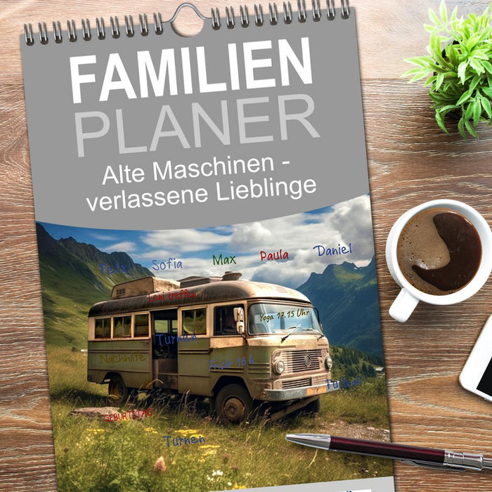 Alte Maschinen - verlassene Lieblinge (CALVENDO Familienplaner 2026)