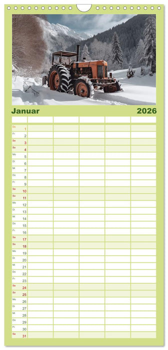 Alte Maschinen - verlassene Lieblinge (CALVENDO Familienplaner 2026)