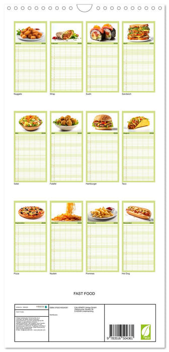 FAST FOOD (CALVENDO Familienplaner 2026)
