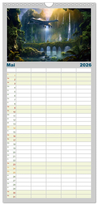Nächster Halt Andromeda (CALVENDO Familienplaner 2026)