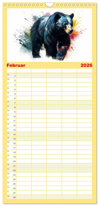 Raubtiere voll Eleganz und Kraft (CALVENDO Familienplaner 2026)