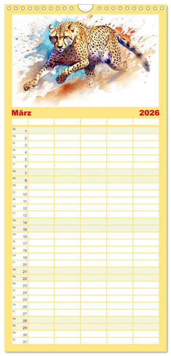 Raubtiere voll Eleganz und Kraft (CALVENDO Familienplaner 2026)