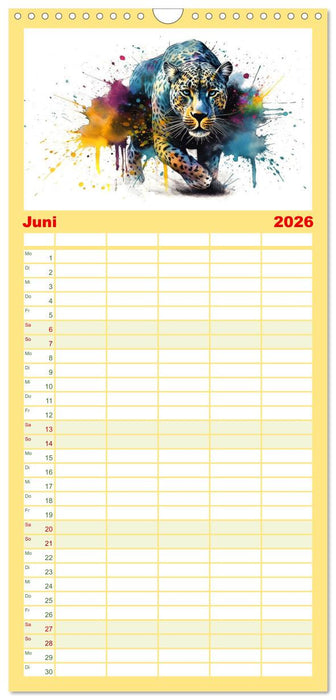 Raubtiere voll Eleganz und Kraft (CALVENDO Familienplaner 2026)