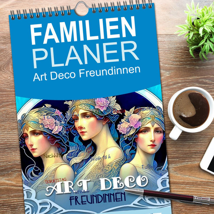 Art Deco Freundinnen (CALVENDO Familienplaner 2026)