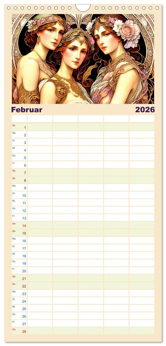 Art Deco Freundinnen (CALVENDO Familienplaner 2026)