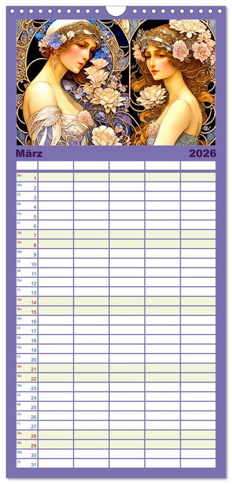 Art Deco Freundinnen (CALVENDO Familienplaner 2026)