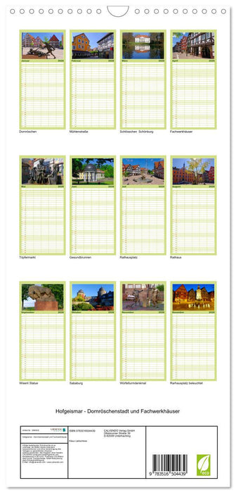 Hofgeismar - Dornröschenstadt und Fachwerkhäuser (CALVENDO Familienplaner 2026)