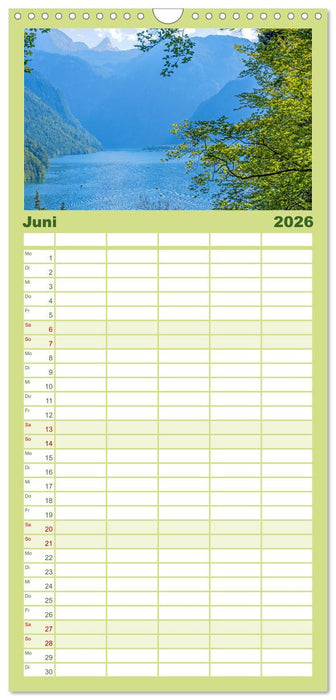 Malerische Seen in Bayern (CALVENDO Familienplaner 2026)