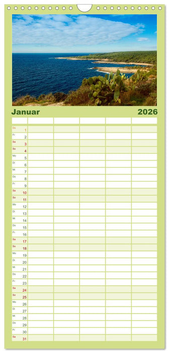 Der Küste entlang im Salento (CALVENDO Familienplaner 2026)