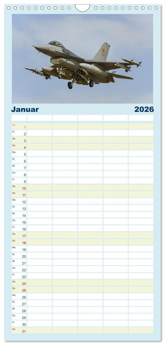 Kampfjet F-16 The Fighting Falcon (CALVENDO Familienplaner 2026)