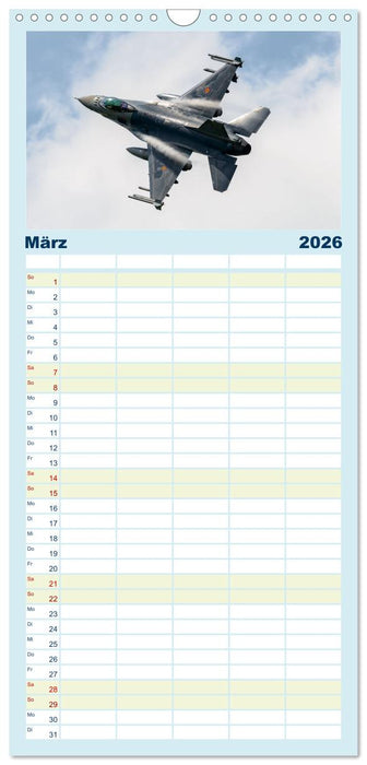 Kampfjet F-16 The Fighting Falcon (CALVENDO Familienplaner 2026)