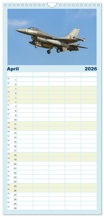 Kampfjet F-16 The Fighting Falcon (CALVENDO Familienplaner 2026)
