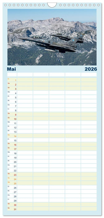 Kampfjet F-16 The Fighting Falcon (CALVENDO Familienplaner 2026)