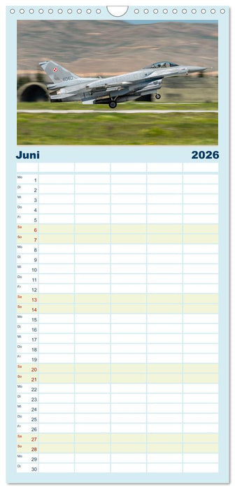 Kampfjet F-16 The Fighting Falcon (CALVENDO Familienplaner 2026)