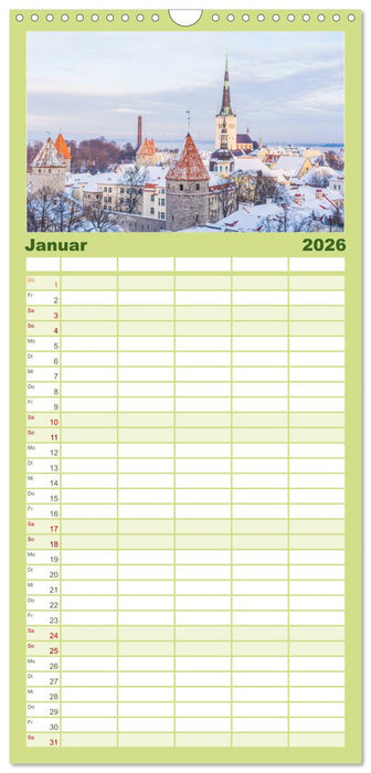 Tallinn - Eine Reise in die Hauptstadt Estlands. (CALVENDO Familienplaner 2026)