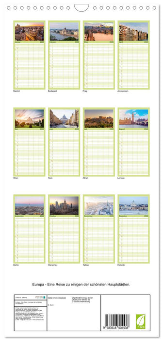 Europa - Eine Reise zu einigen der schönsten Hauptstädten. (CALVENDO Familienplaner 2026)
