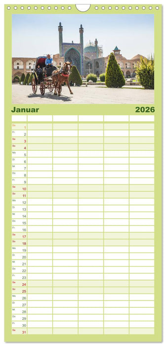 Persische Kultur Irans (CALVENDO Familienplaner 2026)