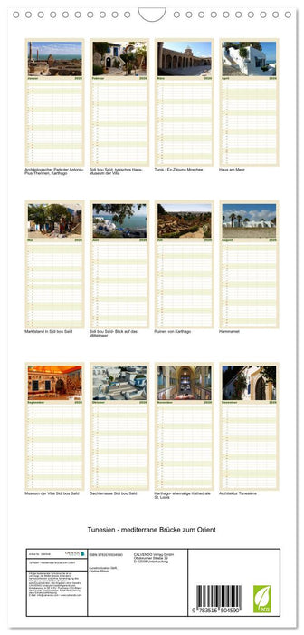 Tunesien - mediterrane Brücke zum Orient (CALVENDO Familienplaner 2026)