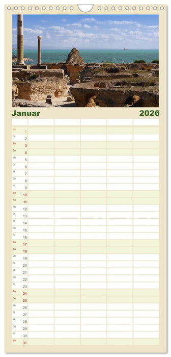 Tunesien - mediterrane Brücke zum Orient (CALVENDO Familienplaner 2026)
