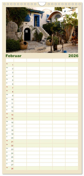 Tunesien - mediterrane Brücke zum Orient (CALVENDO Familienplaner 2026)