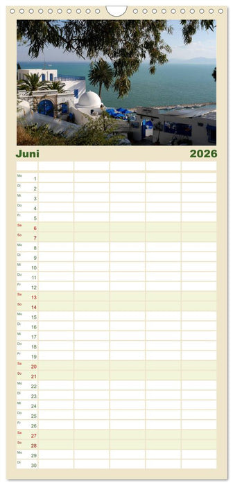 Tunesien - mediterrane Brücke zum Orient (CALVENDO Familienplaner 2026)